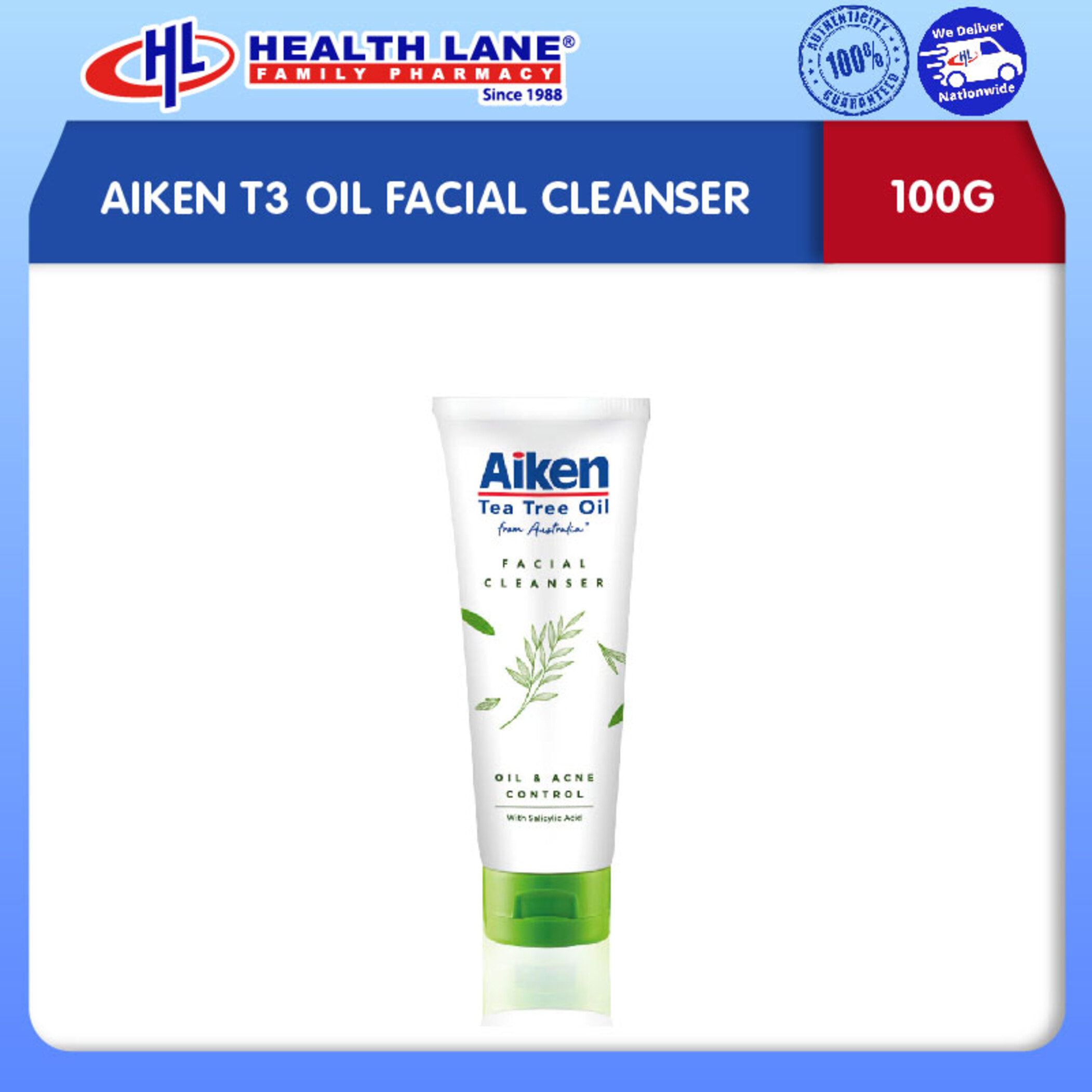 AIKEN T3 MINYAK FACIAL PENCUCI (100G)